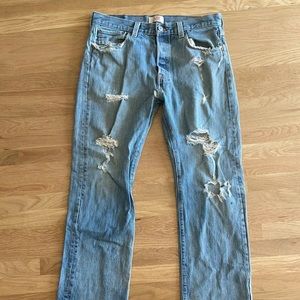 Levi's 501 Jeans Men's Size 34x32 distressed Worn